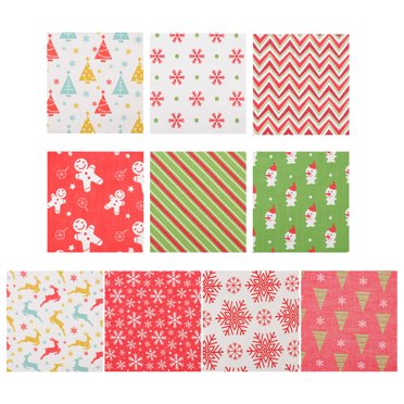 TOYMYTOY 40pcs DIY Patchwork Cloth Cotton Christmas Cloth Sheet Printed Sewing Fabric