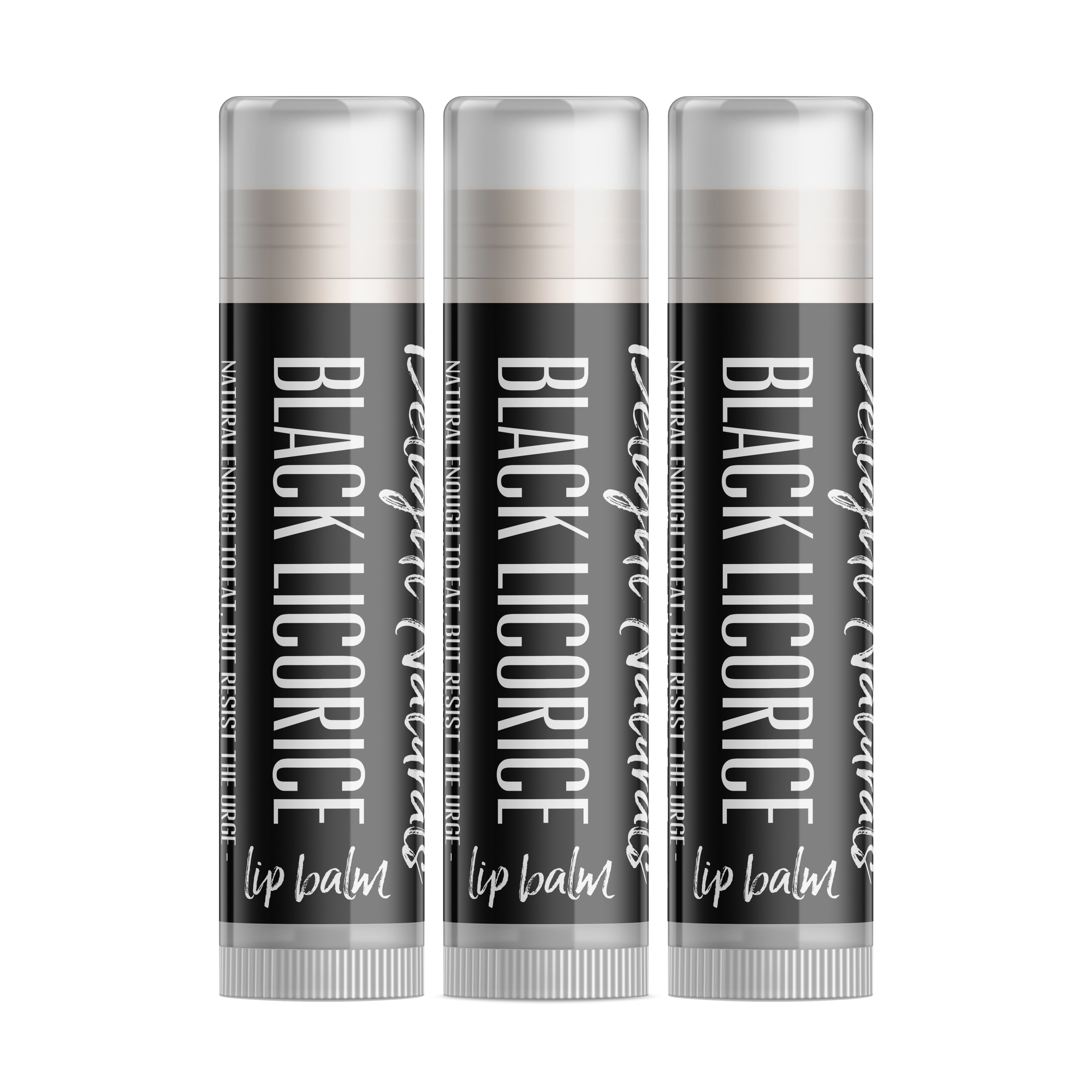 Delight Naturals Black Licorice Lip Balm Three Pack