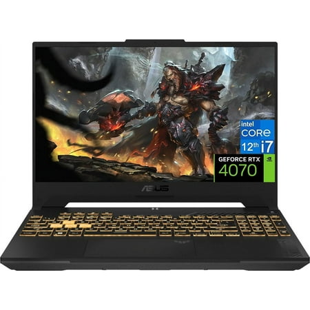 ASUS TUF F15 Gaming Laptop 2023 Newest, 15.6" FHD 144Hz Display, Intel Core i7-12700H, NVIDIA GeForce RTX 4070, 16GB RAM, 1TB SSD, RGB Keyboard, Wifi6, Bluetooth, Windows 11 Home