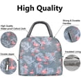 thumbnail image 4 of Bolsas de almuerzo con aislamiento, lonchera para mujeres y hombres, pequeña bolsa de almuerzo impermeable, lonchera reutilizable con bolsillo frontal, bolsa térmica para el trabajo, la, 4 of 7