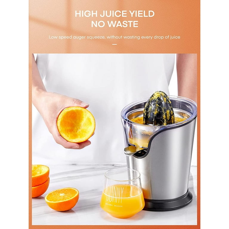 Electric Citrus Orange Juicer Squeezer Juice Maker Machine - Stainless Steel