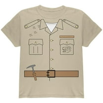Halloween Paleontologist Dinosaur Hunter Costume Youth T Shirt Sand YMD