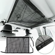 AUTOXBERT 35X26 Car Roof Cargo Net Bag Ceiling Mesh Storage Bag Organizer Universal for Suv