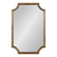 thumbnail image 3 of Kate and Laurel Hogan Farmhouse Wood Framed Wall Mirror, 24 x 36, Rustic Brown, Modern Wall Accent with Scalloped Corners, 3 of 8
