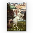 thumbnail image 2 of Portland, Oregon, Unicorn and Rainbow (9x12 Wall Art Print, Home Decor), 2 of 3