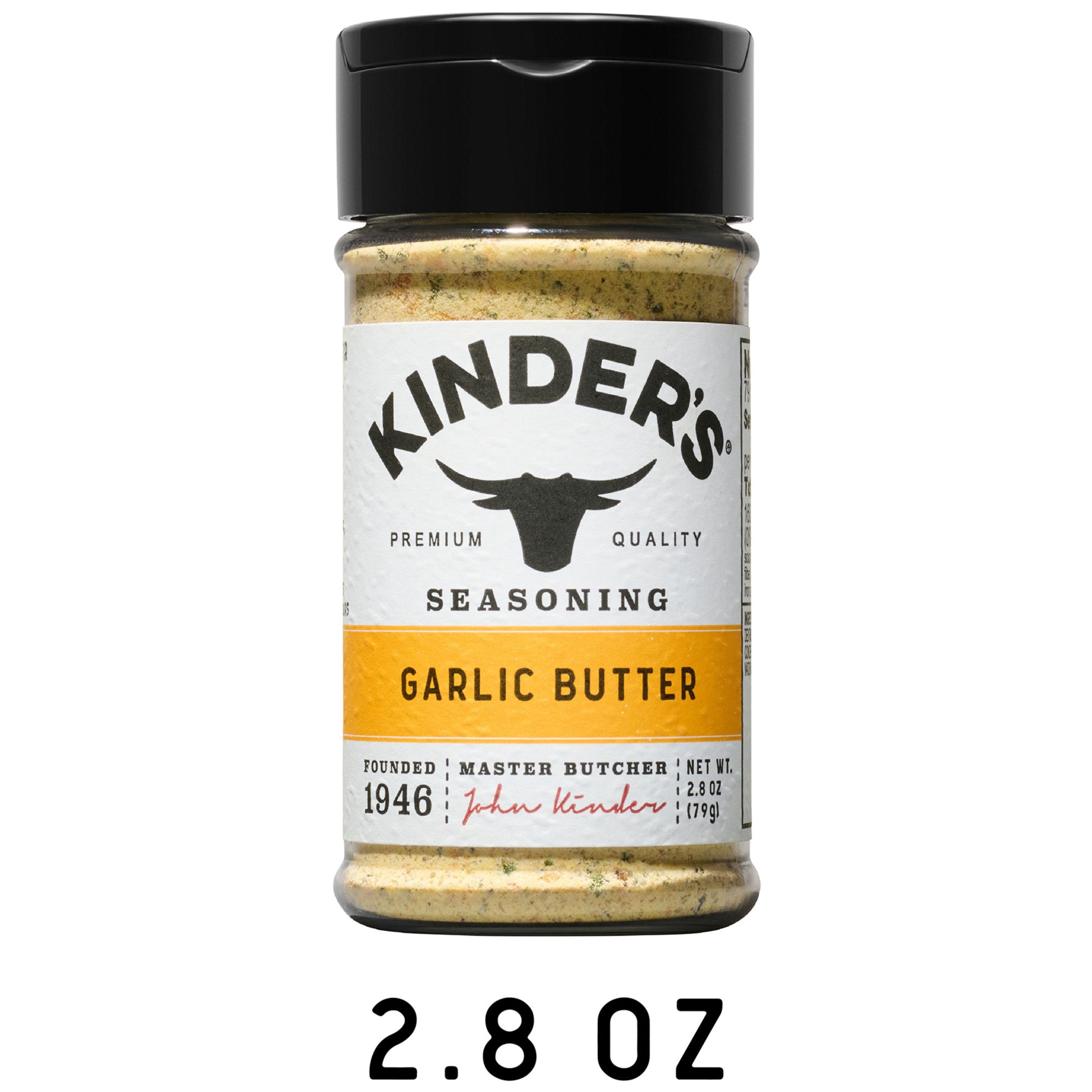 (8 pack) Kinder's Garlic Butter Seasoning Blend with Sea Salt, Garlic, and Spices, 2.8 oz