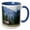 Blue/White, variant on 3drose, Rocky Mountain Bull Elk Bugling., 11oz Magic Transforming Mug