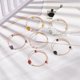 thumbnail image 2 of Natural Gemstone & Pearl Round Beaded Bangle Brass Torque Bangle for Women Golden Inner Diameter: 2-1/4 inch(5.6cm), 2 of 6