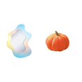 thumbnail image 1 of Cojín decorativo reflectante de acrílico con forma de calabaza para baño y dormitorio modernos, ideal para decorar paredes y sofás., 1 of 8