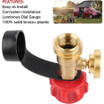 thumbnail image 3 of 2X Propane Tank Gauge Level Indicator Leak Detector Gas Pressure Meter, Universal for Gas Grill, Lantern, Heater,2 x Adapter,Red, 3 of 7