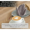 thumbnail image 5 of Ruvanti Cloth Napkins Set of 4, 18x18 Inches Napkins Cloth Washable, Soft, Durable, Absorbent, Cotton Blend. Table Dinner Napkins Cloth for Hotel, Lunch, Restaurant, Wedding Parties - Charcoal Grey, 5 of 8