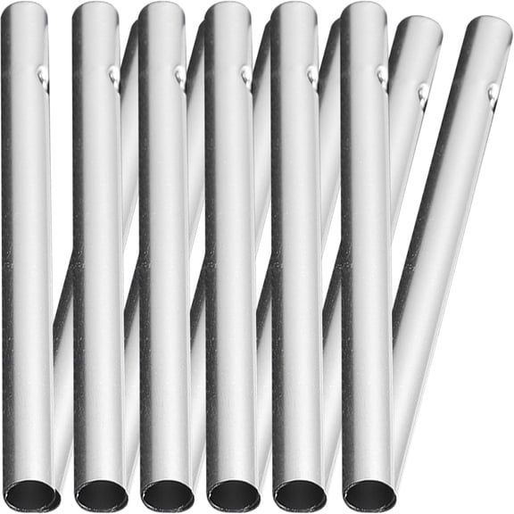 BESTYASH Plated Silver Aluminum Wind Chime Tubes for DIY Courtyard Decor 12Pcs