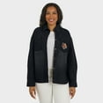 thumbnail image 4 of Women's WEAR by Erin Andrews Black Cincinnati Bengals Washed Oversized Denim Full-Snap Shacket, 4 of 6