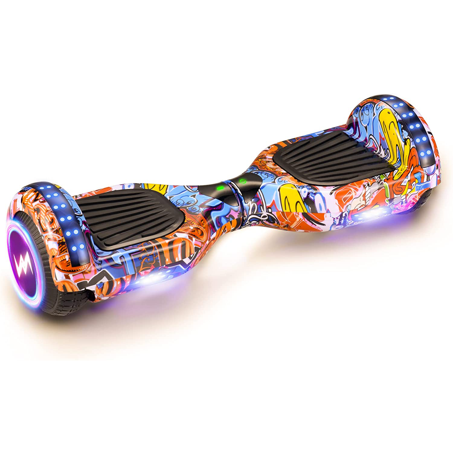 WEELMOTION Graffiti Hoverboard with Music Speaker 6.5 Shining All Terrain Wheels and Vibrant Lights UL2272 Certified self Balancing Scooter with