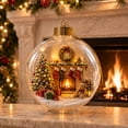 thumbnail image 4 of PLPPYFS Glowing Christmas Diorama Ornament, Light‑Up Mini Holiday Scene 3.54In, Christmas Hanging Diorama Ornament with Warm LED Light, Festive Keepsake for Tree, Mantel & Christmas Party Decor, 4 of 6