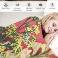 thumbnail image 3 of Patifu Flowers Warm Lightweight Blanket Soft Fleece Blankets for Living Room Sofa Decor Cow Gifts All Seasons Plush Blankets 40x50in, 3 of 6