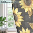 thumbnail image 4 of Yayeee Window Curtains Set of 2 for Living Room Light Filtering 63"x42", Black Sunflower Pattern, 4 of 7