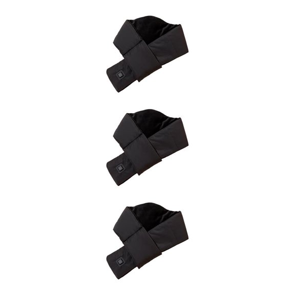 Bearachild Bufanda calentada de algodón a prueba de viento, mantenimiento del calor, calefacción eléctrica recargable, lavable a mano, bufandas de Color Negro 3piezas Bearachild CBP191152