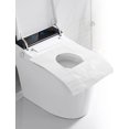 thumbnail image 1 of Fundas de asiento de inodoro (paquete de 60), funda de papel lavable y biodegradable, desechables, ideal para aviones, asientos de viaje, baño público y camping, 1 of 4
