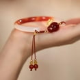 thumbnail image 5 of 14K Gold Jade Bangle, Agate Rabbit Bangle, Mother's Day, Birthday Gift for Mother, Wife, Girlfriend, 5 of 5