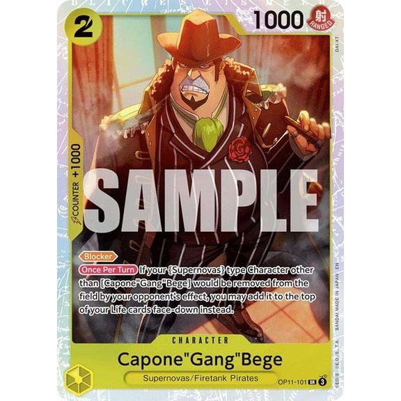 One Piece A Fist of Divine Speed Super Rare CaponeGangBege OP11-101