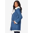 thumbnail image 3 of Roaman's Women's Plus Size Sherpa-Lined Denim Jacket, 3 of 6