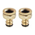 thumbnail image 1 of Conexión rápida de manguera de jardín, construcción de latón macizo, conector rápido de 3/4 de pulgada para conexión de manguera estándar, rendimiento sin fugas que garantiza una fácil conexión y, 1 of 5