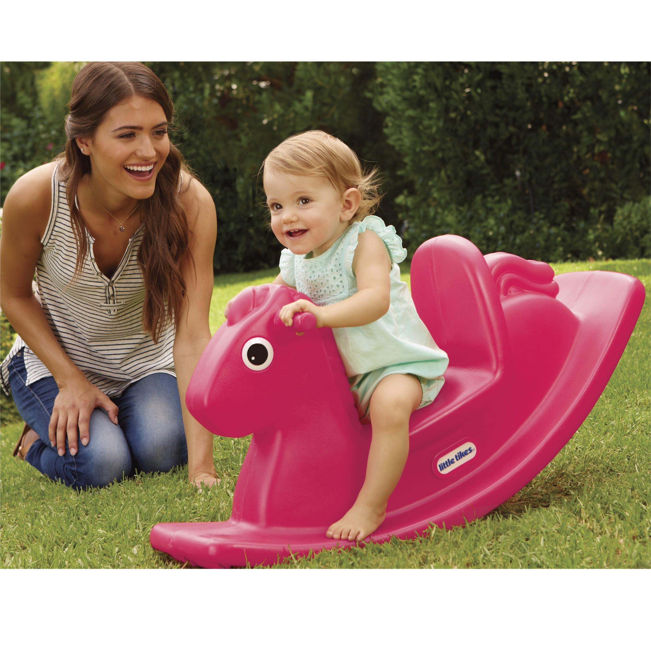 Little Tikes Kids Rocking Horse in Magenta, Classic Indoor Outdoor Toddler Ride-on Toy - For Kids Boys Girls Ages 12 Months to 3 Years Old - 2