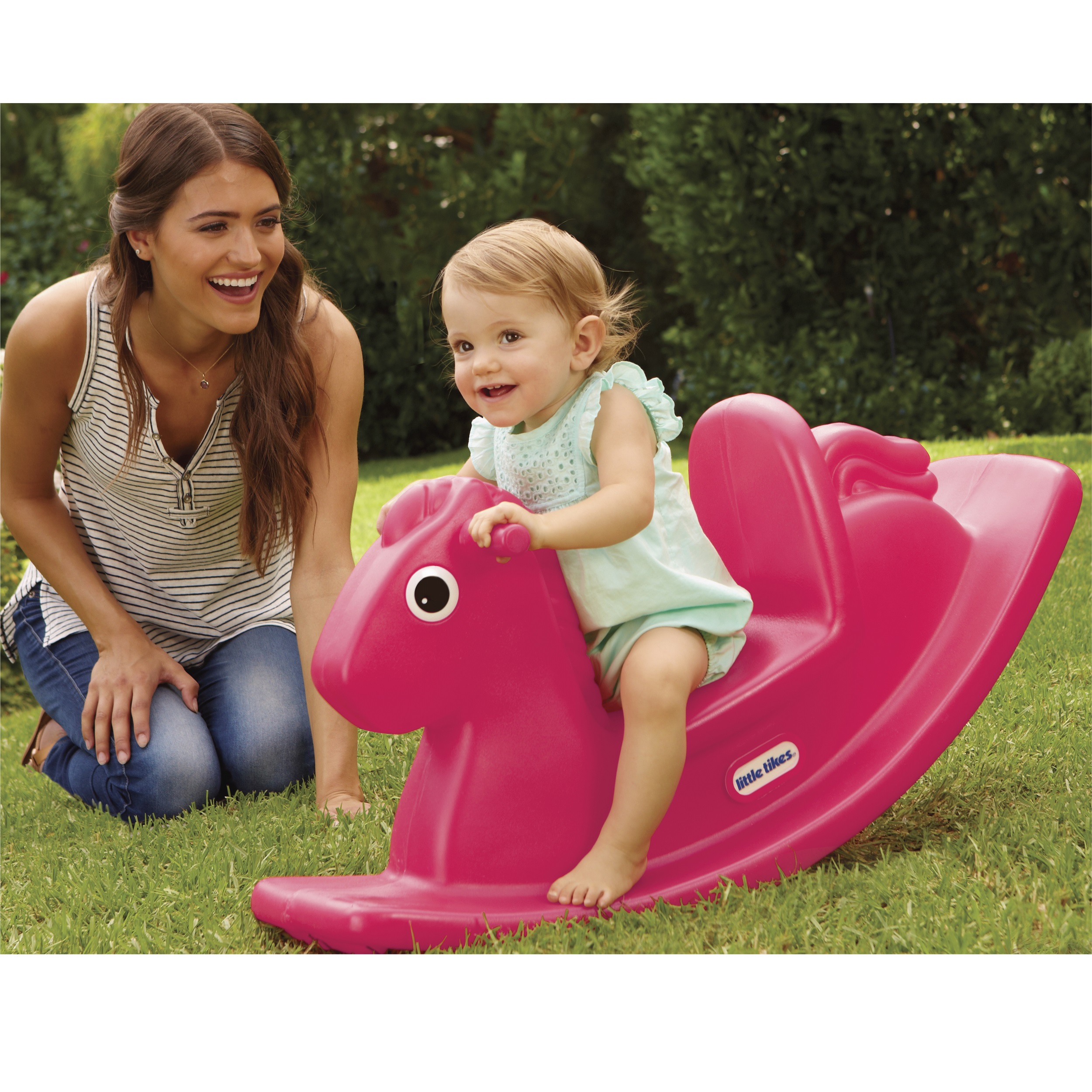 Little Tikes Kids Rocking Horse in Magenta, Classic Indoor Outdoor Toddler Ride-on Toy, Kids Boys Girls Ages 12 Months to 3 Years - image 4 of 5