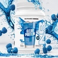 thumbnail image 5 of NutraBio Clear Protein Powder, Delicious & Refreshing Fruit Flavors, Protein Juice, No Milky Taste, No Foam, Zero Sugar, Blue Raspberry, 20 Servings, 5 of 9