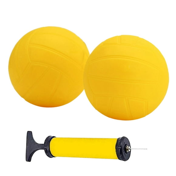 Pelotas de repuesto, mini voleibol, pelotas de juego redondas amarillas suaves y resistentes con 5 pulgadas 2 piezas