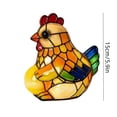 thumbnail image 3 of Linnome Stained Glass Hen Egg Night Light Resin USB Powered Table Lamp for Farmhouse Kitchen Home Decor, 3 of 9