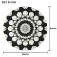 thumbnail image 6 of Black White Tie Dye Mandala Pattern Round Tablecloth 60"x60",Wrinkle Wipeable Table Cloth for Kitchen Dining Room Picnic Patio Party, 6 of 6
