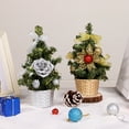 thumbnail image 6 of 1 Pack Tabletop Mini Christmas Tree, 7.87" Artificial Christmas Tree Miniature Pine Christmas Tree with Flower and Bowknot Perfect for Christmas Decorations, Home, Kitchen, Dining Table, 6 of 9