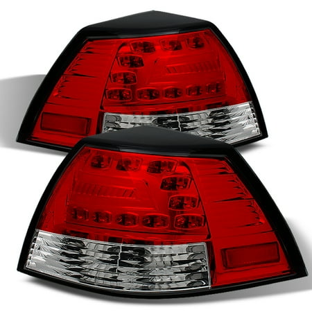 Clear Led Tail Lamps - Fits 08-09 Ponitac G8 Gt Gxp 4Dr Sedan LED Red Clear Tail Brake Lights Lamp Pair