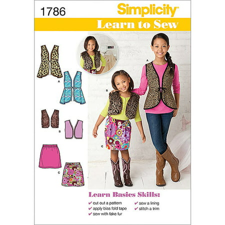 Simplicity Learn To Sew Child's Size 7-14 Sportswear, Vest & Skirt Pattern, 1 (Best Sewing Patterns For Pear Shapes)