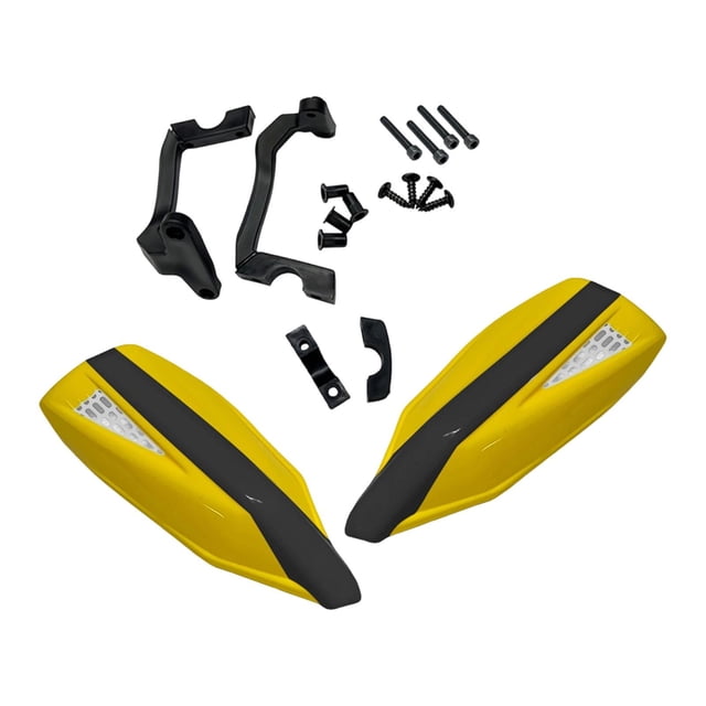 Almencla Motorcycle Handguards Brake Guards Supplies Motorcycle Accessories Windproof Multipurpose Practical Protector Hand Protection Yellow