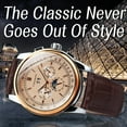 thumbnail image 6 of FORSINING  Retro Mechancial Watches Moon Phase  Movement Rose Gold Case Brown Leather Strap Luxury Automatic Mens Watch, 6 of 9