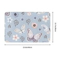 thumbnail image 3 of Daiia Blue Butterfly Front Door Mat, Heavy Duty Durable Welcome Mat for Outdoor Indoor, Dirt Trapper Waterproof Super Absorbent Door Mat, 16" x 24", 3 of 9