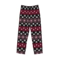 thumbnail image 5 of Balery red Minimalist Snowflake print Men's Pajama Pants,Ultra Lightweight Pjs,Lounge Pant-Small, 5 of 9