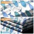 thumbnail image 4 of ARTSLION Shower Curtain Navy Blue Geometric Water Repellent Shower Curtain Set, With Hooks，Machine Washable, Modern Decorative Polyester Cloth Shower Curtains For Bathroom,36X72,Fishes, 4 of 6