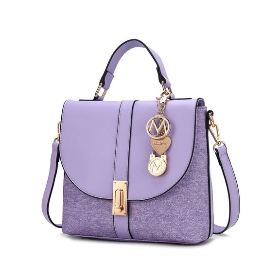 MKF Collection Maren Vegan Leather Handbag Women’s Shoulder Bag by Mia K- Lavender