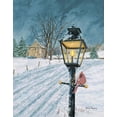 thumbnail image 2 of Redding, James 20x24 Black Ornate Wood Framed with Double Matting Museum Art Print Titled - Winter Bird, 2 of 4