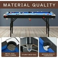 thumbnail image 4 of 5.3 ft Portable Pool Table – Foldable Billiard Table with Complete Accessories for Indoor & Outdoor Game Rooms, 4 of 7