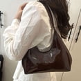 thumbnail image 4 of BadPiggies Women's Hobo Shoulder Bag Top Handle Handbag Zipper Purses Underarm Bag with Bottom Metal Studs - Coffee, 4 of 8