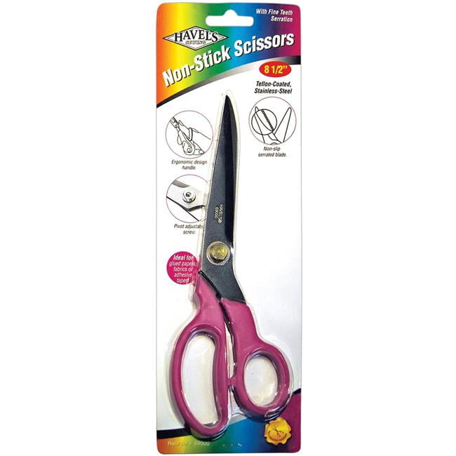 Havel's Teflon-Coated Non-Stick Scissors, 8-1/2', Pink