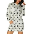 thumbnail image 4 of SwiftWear ​Spooky Ghost/Pumpkin Print Hooded Dress for Women - Halloween Costume Dresses with Pockets, Casual/Dressy Style for Parties Daily Wear​, 4 of 7