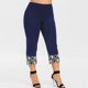 thumbnail image 3 of Guardurnaity Leggings de cintura alta Pantalones de yoga transpirables Pantalones de chándal de tres cuartos Ropa Prendas para la parte inferior del cuerpo Azul 4XL, 3 of 6