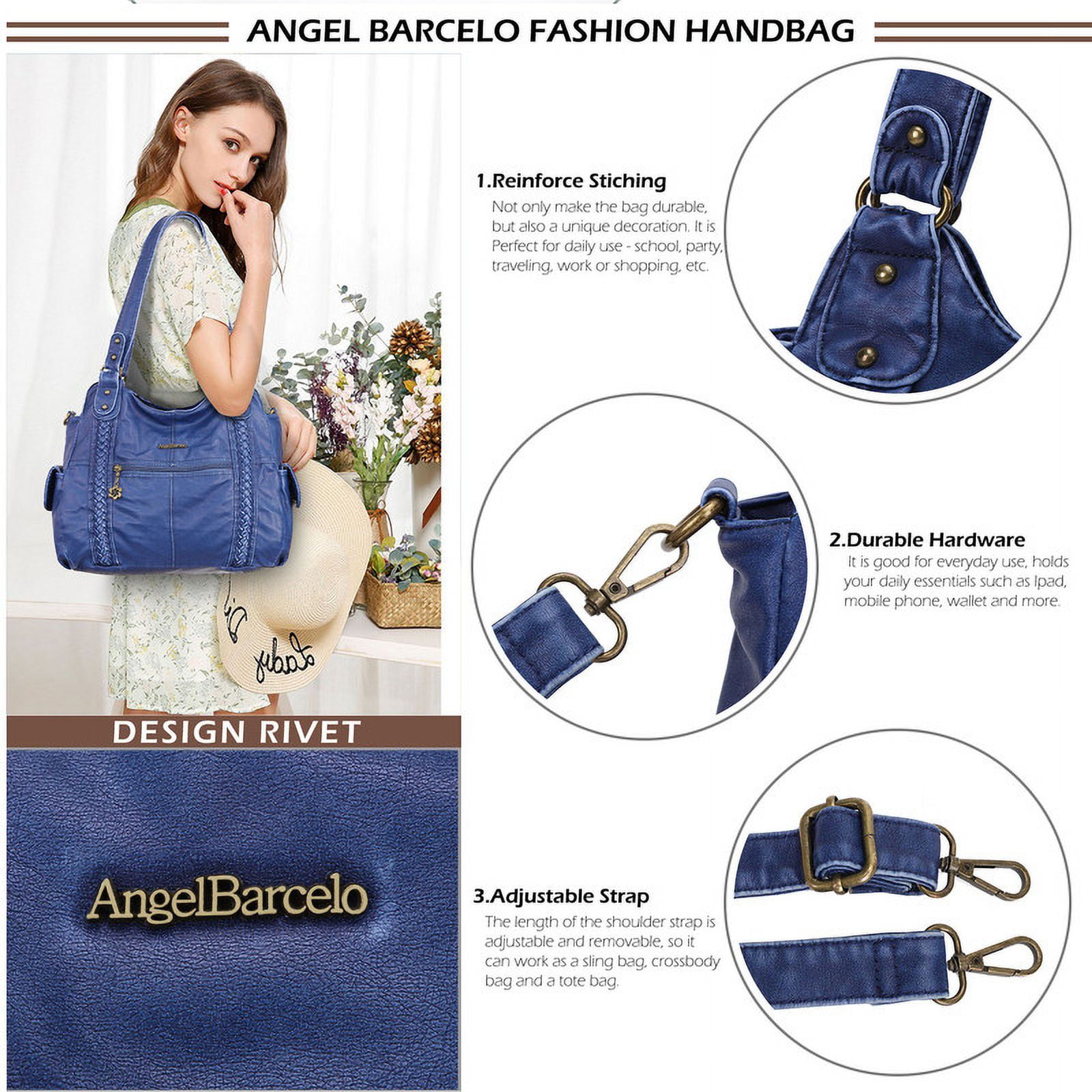 Angel Barcelo Women's handbag with adjustable simple crossbody bag
