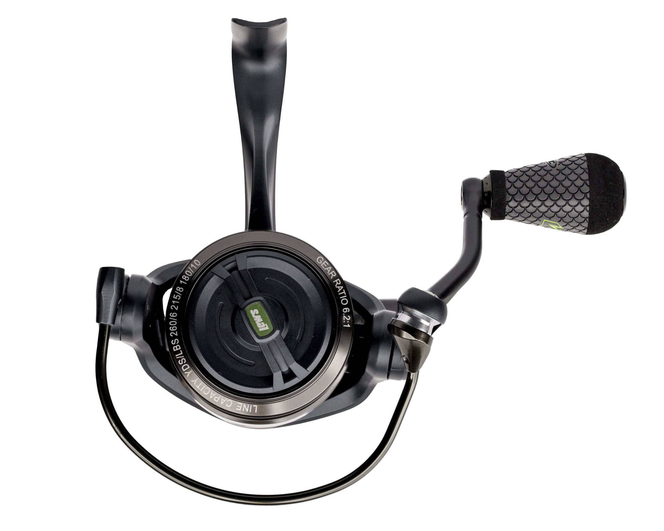 Lew's MACH 2 Spinning Fishing Reel, Size 300 Reel, Black/Green (Clam Package)